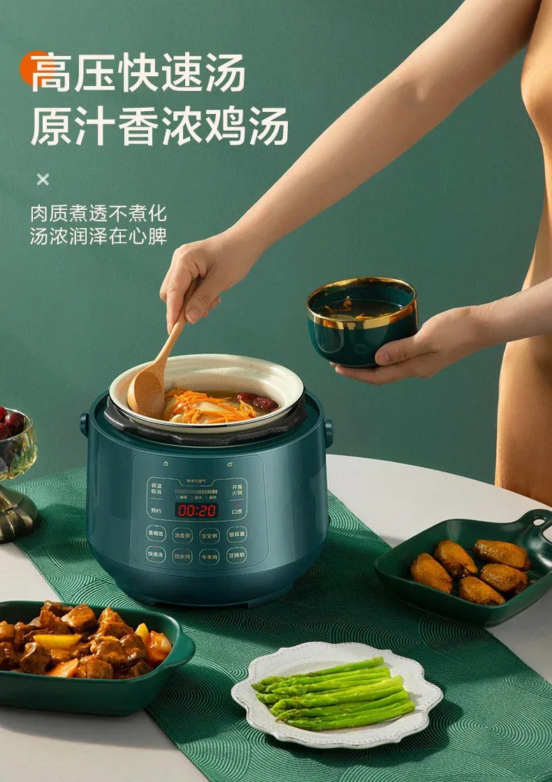 SUPOR 2.3L Electric Pressure Cooker Mini Rice Cooker Small Stainless Steel Electric Cooker High Quality Kitchen Appliances