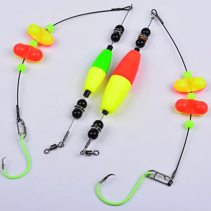 PROBEROS 5pcs 6/0 8/0 10/0 Artificial Catfish Rigs with Rattler High Quality Fishing Equipment  for Freshwater Fishing Wholesale