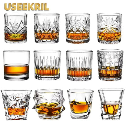 Whiskey Glasses,Engraved Whiskey Glass,Old Fashioned Whiskey Glasses,Classical Scotch Glasses,Perfect Gift for Scotch Lovers