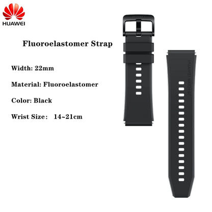 Original Huawei GT2 pro FKM Rubber Sport Band for GT2Pro 22mm Genuine Leather Watch Strap Fluoroelastomer Wristband