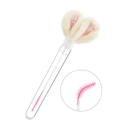 10pcs Tube Eyelash Brush Lash Extension Makeup Brushes Eyebrow Comb Rabbit Ears Designer False Eyelashes Microbrush Beauty Tool