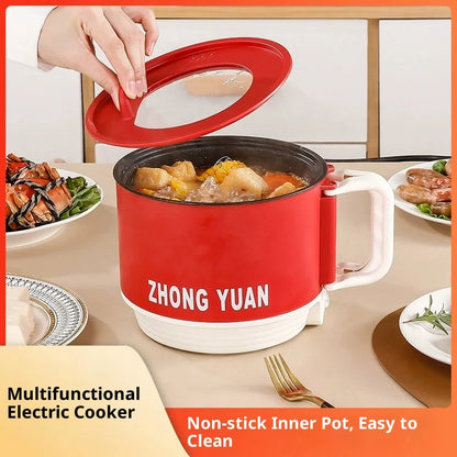 Folding Electric Pot Multifunctional Mini Cooker 15L Portable for Instant Noodles Dormitory Travel Fast Heating Auto Shut Off
