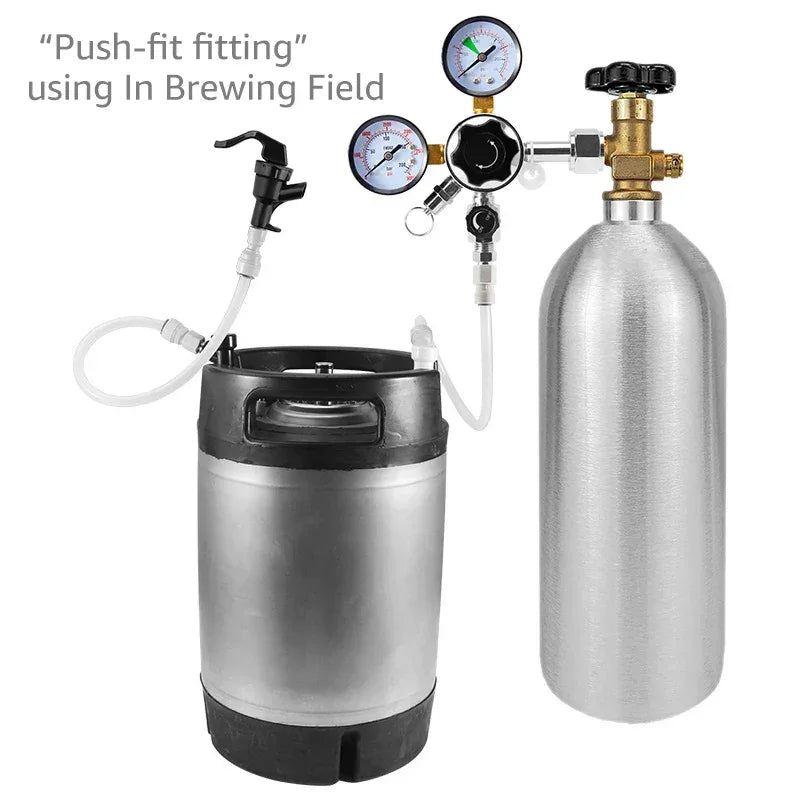 Push-fit Ball Lock Beer Line Assembly, Picnic Beer Tap Faucet with 60cm Hose,Quick Joint Connection Homebrew Beer Soda Dispenser