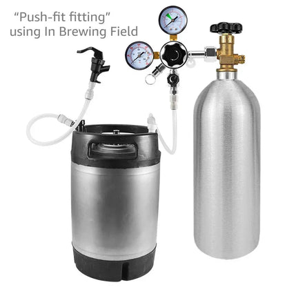 Push-fit Ball Lock Beer Line Assembly, Picnic Beer Tap Faucet with 60cm Hose,Quick Joint Connection Homebrew Beer Soda Dispenser