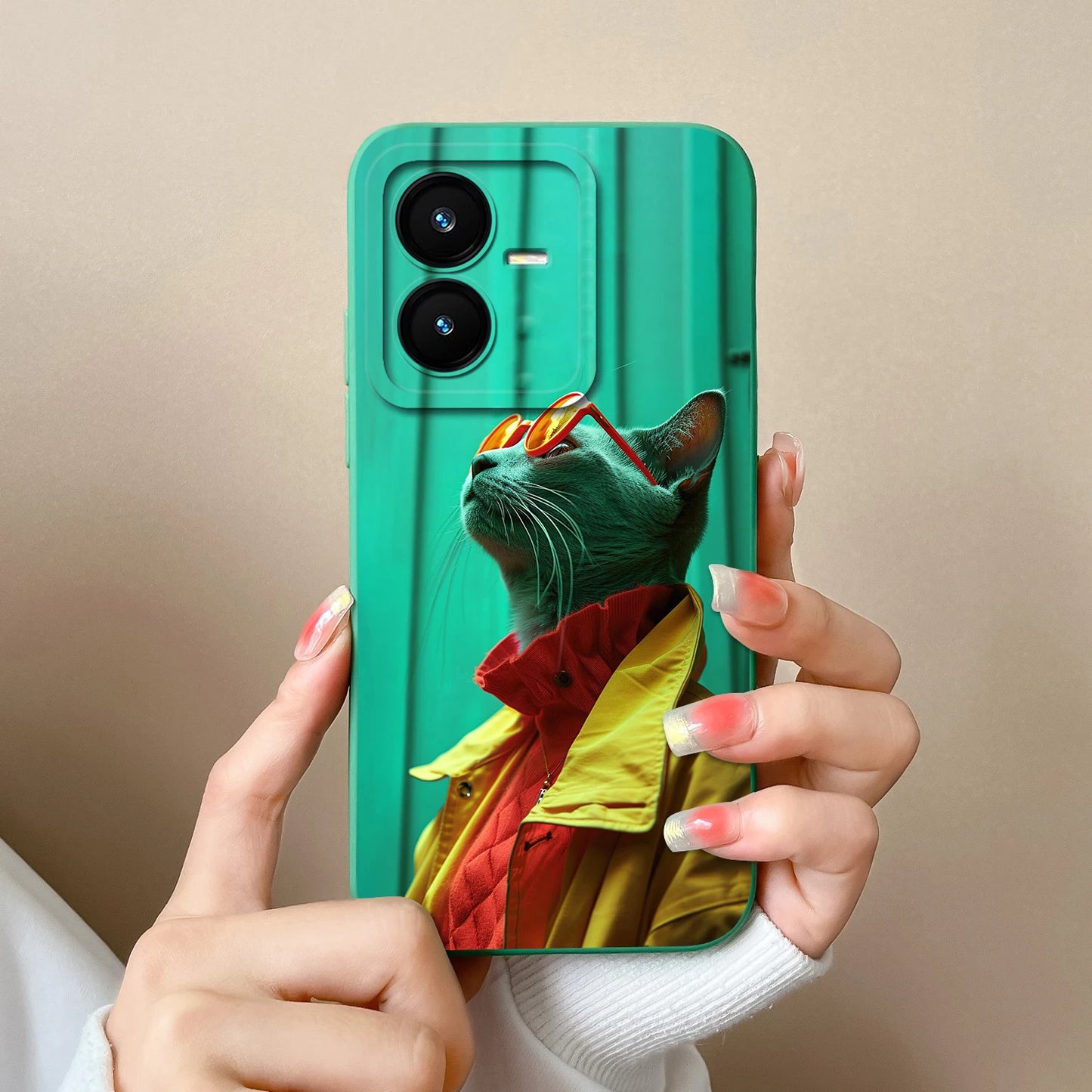 Case For Vivo Y22 Y22S Cover Camera Lens Protector For Vivo Y 22 Soft Liquid Silicone Cartoon Phone Back Covers For Women Man