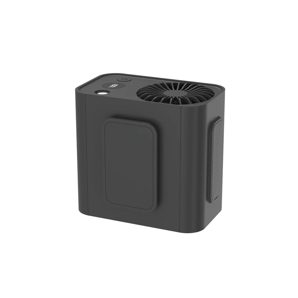 Vissko Outdoor Waist Mounted Fan Polymer Battery Anti Drop Shock Absorption USB Portable with Bladeless Hanging Neck Fan