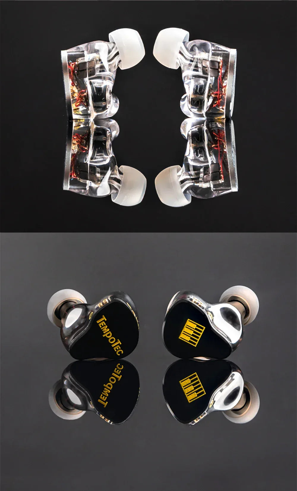 TempoTec IM01 Flathead 4.4mm earphones, IM05 3.5mm cable-detachable,0.78mm pin HiFi in-ear earphones 1DD+4BA
