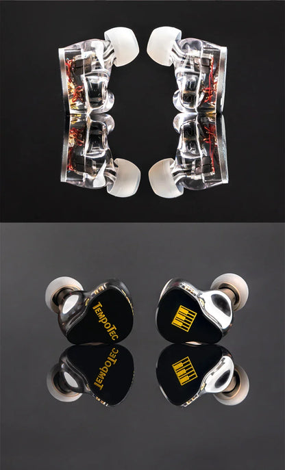 TempoTec IM01 Flathead 4.4mm earphones, IM05 3.5mm cable-detachable,0.78mm pin HiFi in-ear earphones 1DD+4BA