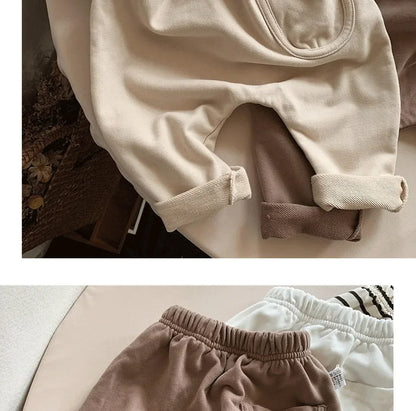 2025Spring Autumn New Baby PP Pants 1-5Y Boys Girls Cotton Striped Loose Harem Trousers Toddler Daily Infant Wear Kids Clothing
