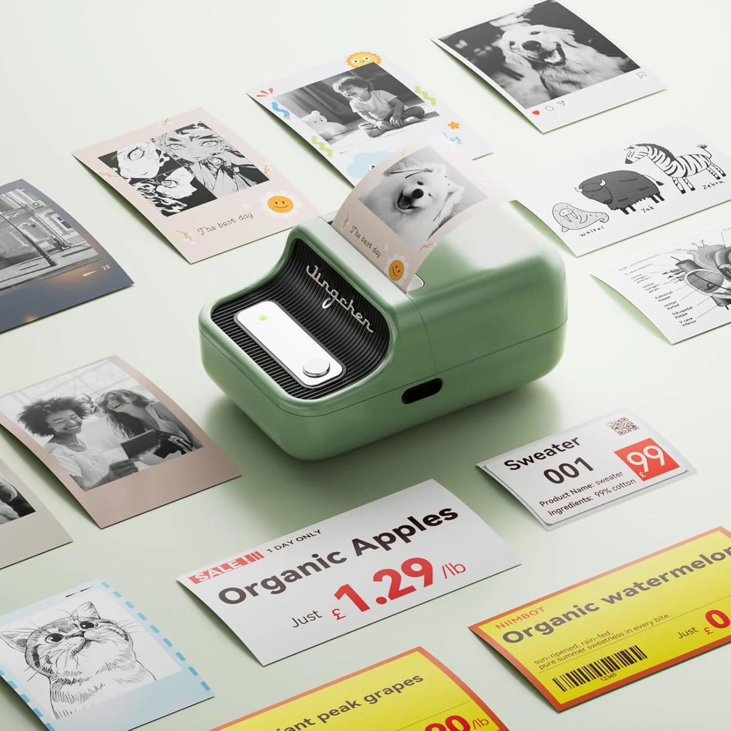 Niimbot B21 B21PRO Mini Adhesive Label Printer Wireless Portable Thermal inkless Maker Photo Barcode PriceTag Sticker 200 300dpi