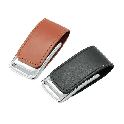 Pendrive 256GB USB Flash Drive Leather with Metal Keychain 64GB 32GB 8GB Business Usb Memories Disk 128GB Pen Drive Memory Stick