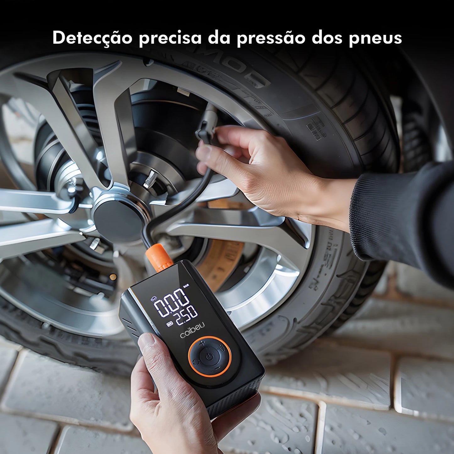 60W Wireless Portable Inflation Pump, 1800mAh Dual Battery, 5 Modes (Car/Bicycle/Motorcycle), LED, Auto Shut-Off, Type-C