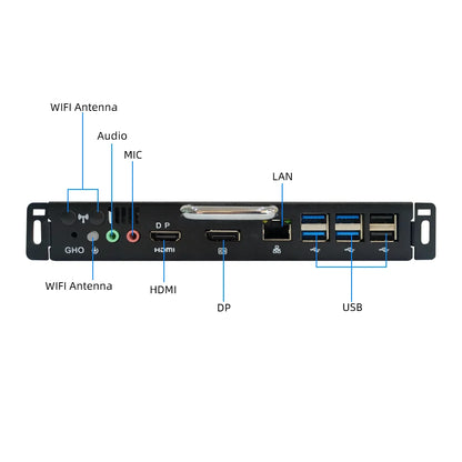 TexHoo OPS Mini PC Computer Intel Core i5 12450H Processor Windows 11 Pro DDR4 SSD For Conference Teach Screen Builtin Host 30MM