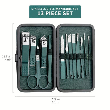 7/13/24pcs Manicure Tool Set, Cuticle Nippers And Cutter Kit, Professional Nail Clippers Pedicure Kit, Nail Art Tools