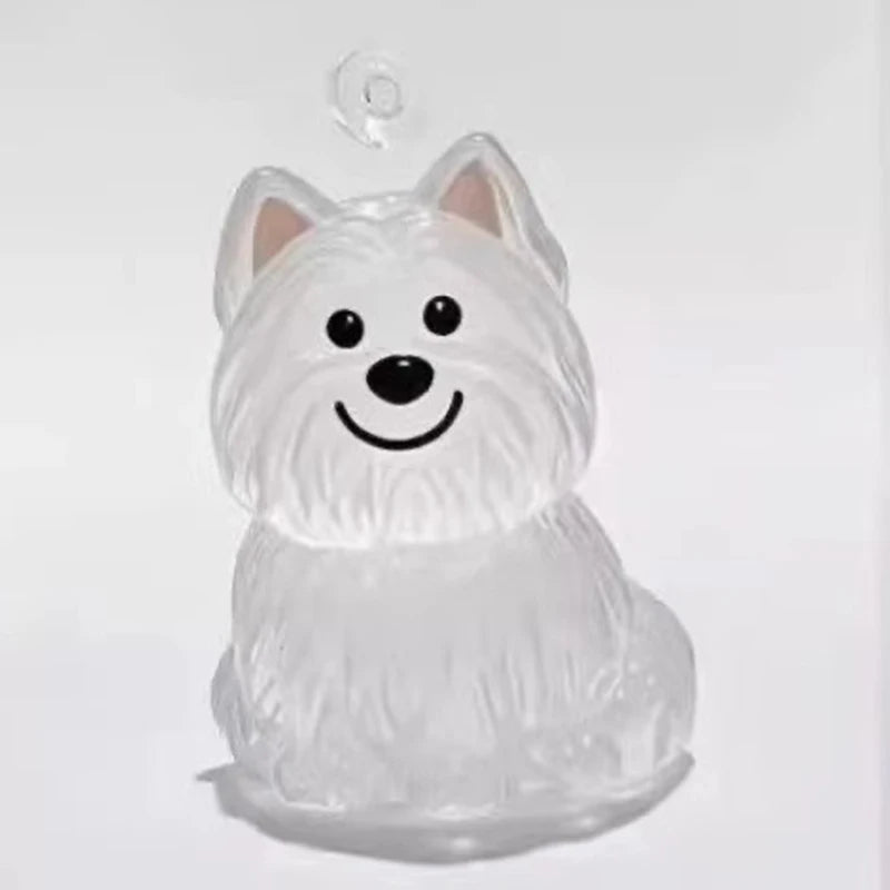 Cute Clear Puppy Hair Memorial DIY Pendant Keychain Decor Keepsake Capsule Pet's Dog Fur Container Pet Lovers Home Display Gifts