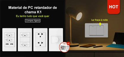 SRAN EU BR AU US standard Dimmer switch and 1 gang switch 16A Wall switch for home improvement tempered glass panel 118*72mm