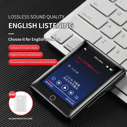 Metal Full Screen 3.0-inch MP3 Music Player Bluetooth 5.0 External Play Mini Portable Walkman/FM/eBook/Recorder MP4 Touch Screen