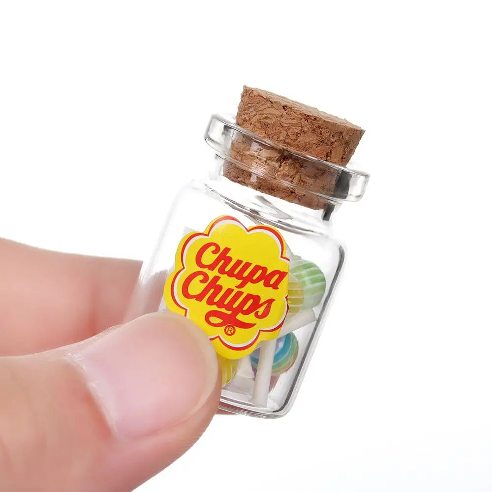 1/12 Scale Doll House DIY Accessories Kitchen Toys Candy Box Lollipops With Jar Dollhouse Miniature Food Simulation Sugar