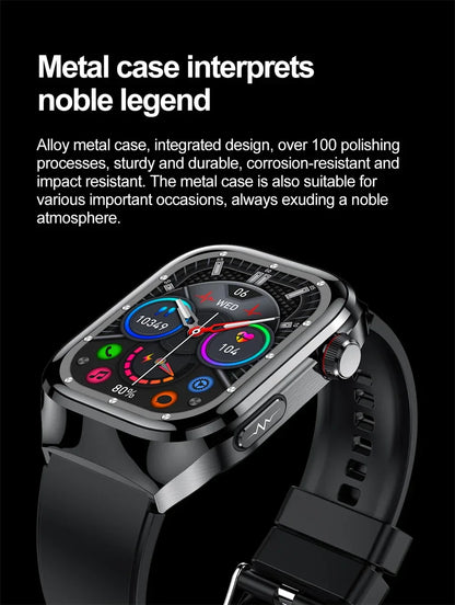 2026 New Professional-Grade Smart Watch Men ECG+PPG Uric Acid Body Fat Health Analysis IP68 Waterproof AMOLED Smartwatch Women