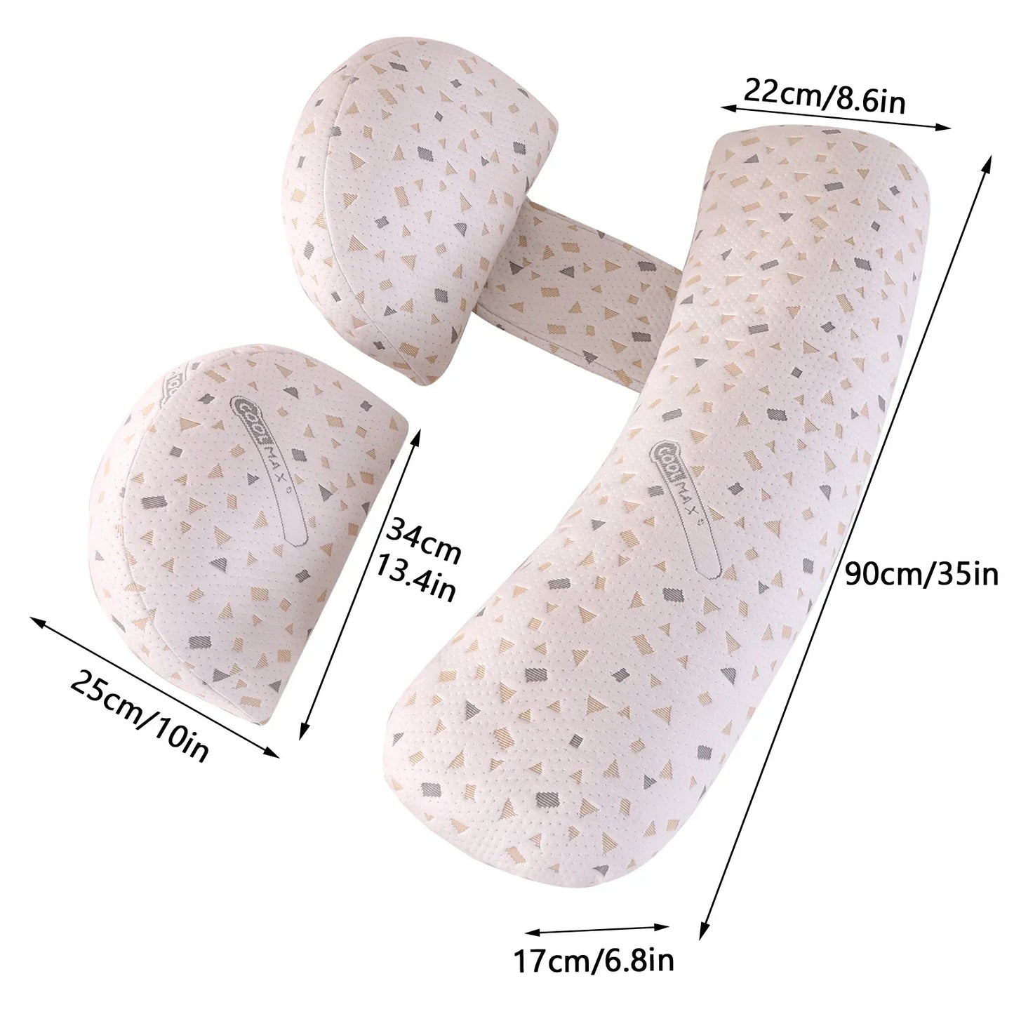 Pregnancy Pillow Maternity Pillow for Side Sleeping Soft Pregnancy Body Pillow Maternity Pillow w/ Detachable Adjustable Pillow