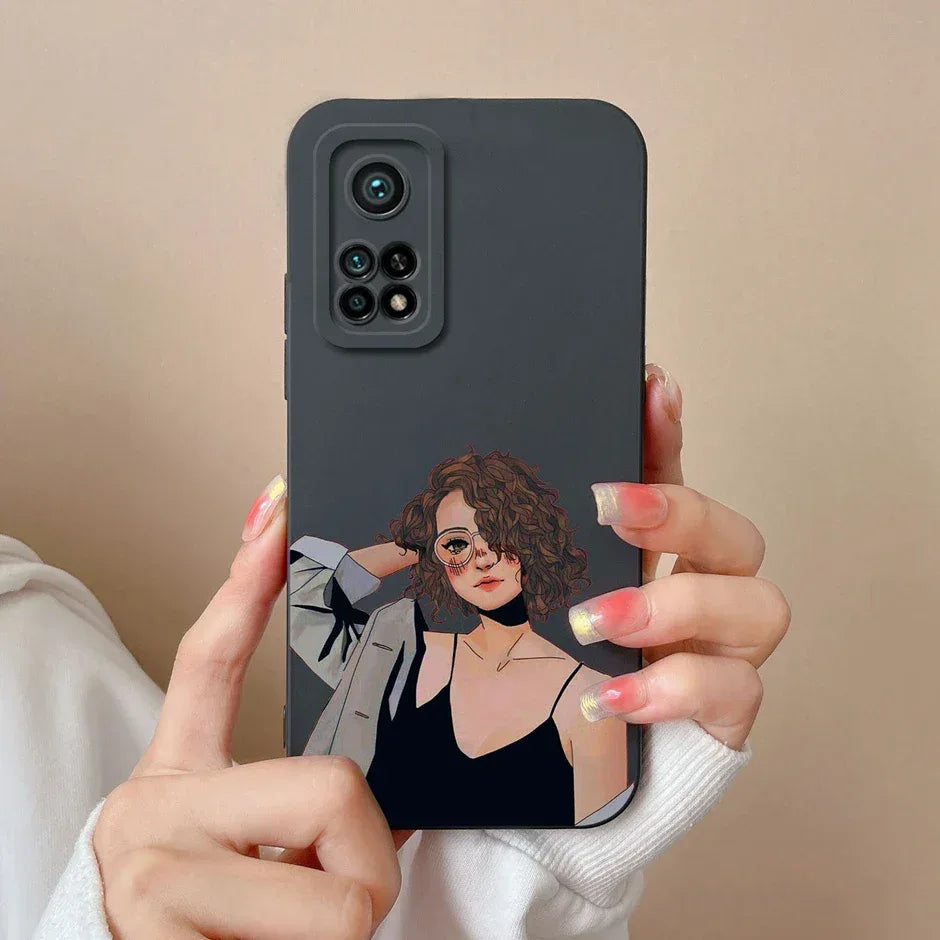 For Xiaomi Mi 10T 5G Phone Case Matte Liquid Silicone Shell For Xiaomi Mi 10T Pro 5G Cute Cat Cartoons Ultrathin Fashion Fundas
