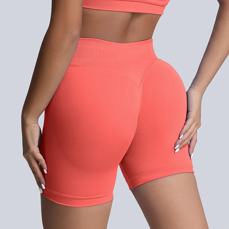 Impact Shorts Women High Waist Hip Lifting Yoga Short Fitness Seamless Elastic Workout Wear Woman Yoga Shorts Gym Female