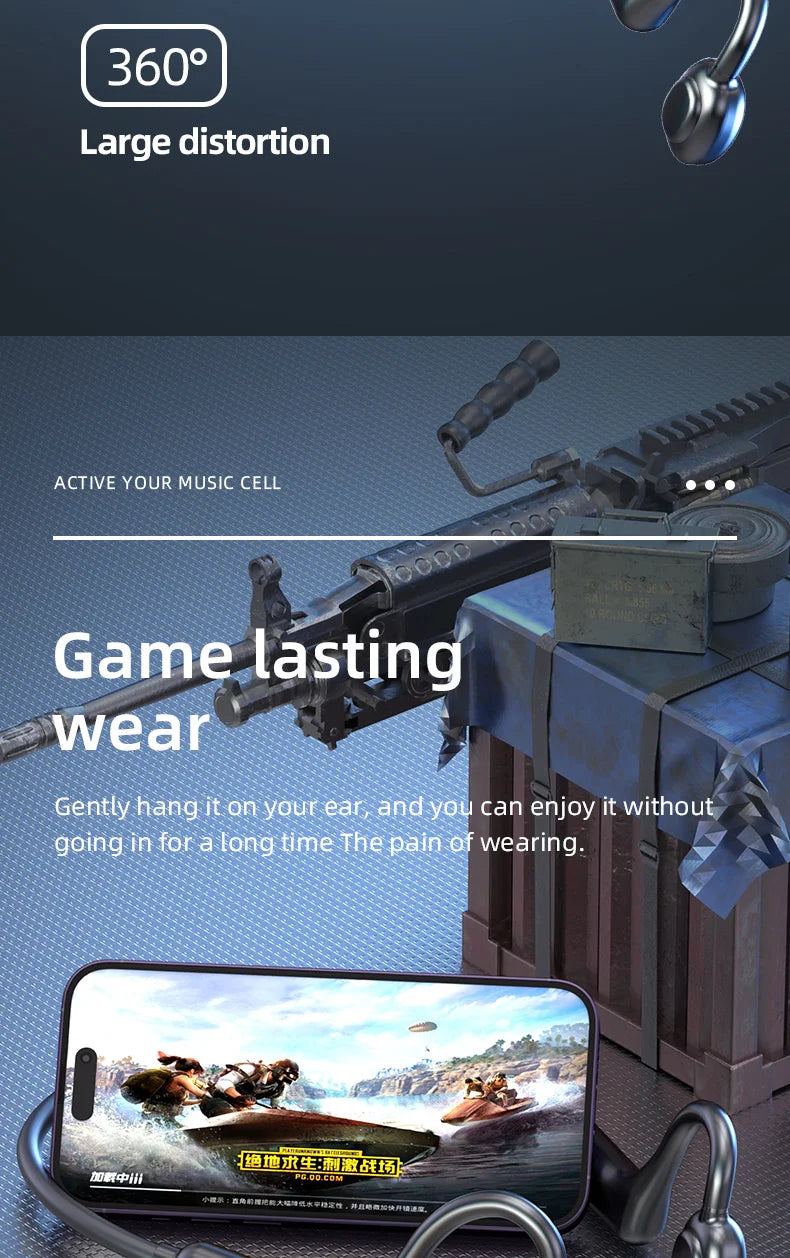 Ks15 Bluetooth Earphone Neck Mounted Wireless Headset With High Power Sound Conduction And Long Battery Life