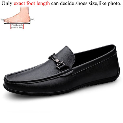 Men Loafers Slip on White Leather Shoes Casual Fashion Luxury Shoes Designer Italian Brand Loafer Moccasins Four Seasons