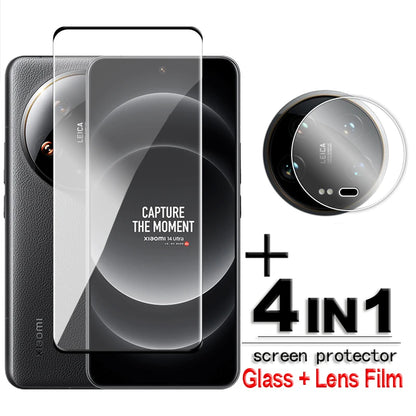 For Xiaomi 14 Ultra 5G Glass Full Cover 3D Curved Screen Protector Xiaomi 13 14 Ultra Tempered Glass For Xiaomi 14 Ultra Film