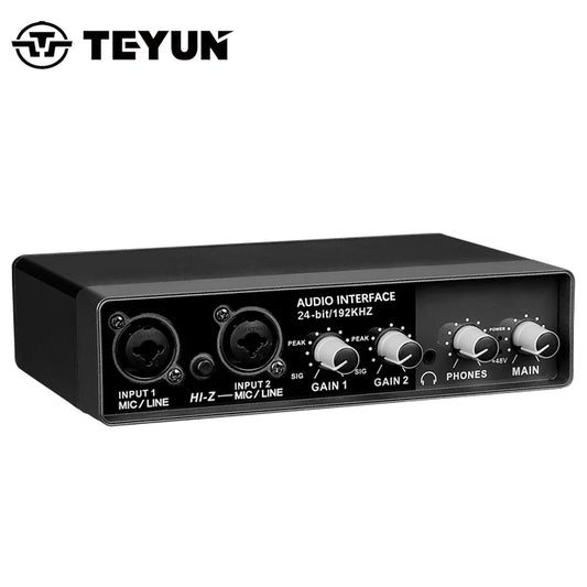 TEYUN Q-24 Q-22 Q-12 Professional Sound Card Audio Mixer Channel Monitoring Electric Guitar Live Recording For Studio Singing by PDG ibma