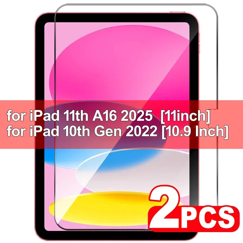 For IPad A16 11th 2025 Tempered Glass Shatterproof Screen Protectors for IPad 11th 10th Air 11 11inch 13 13inch Protective Film
