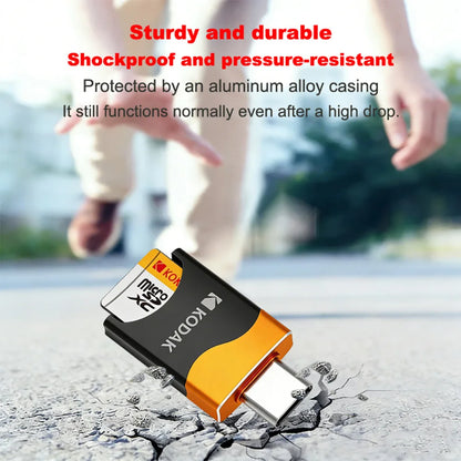 NEW KODAK T330 Micro SD Card Reader Type-C TF Memory Card High-speed OTG Adapter Suitable for Mobile Phones Tablets and Computer