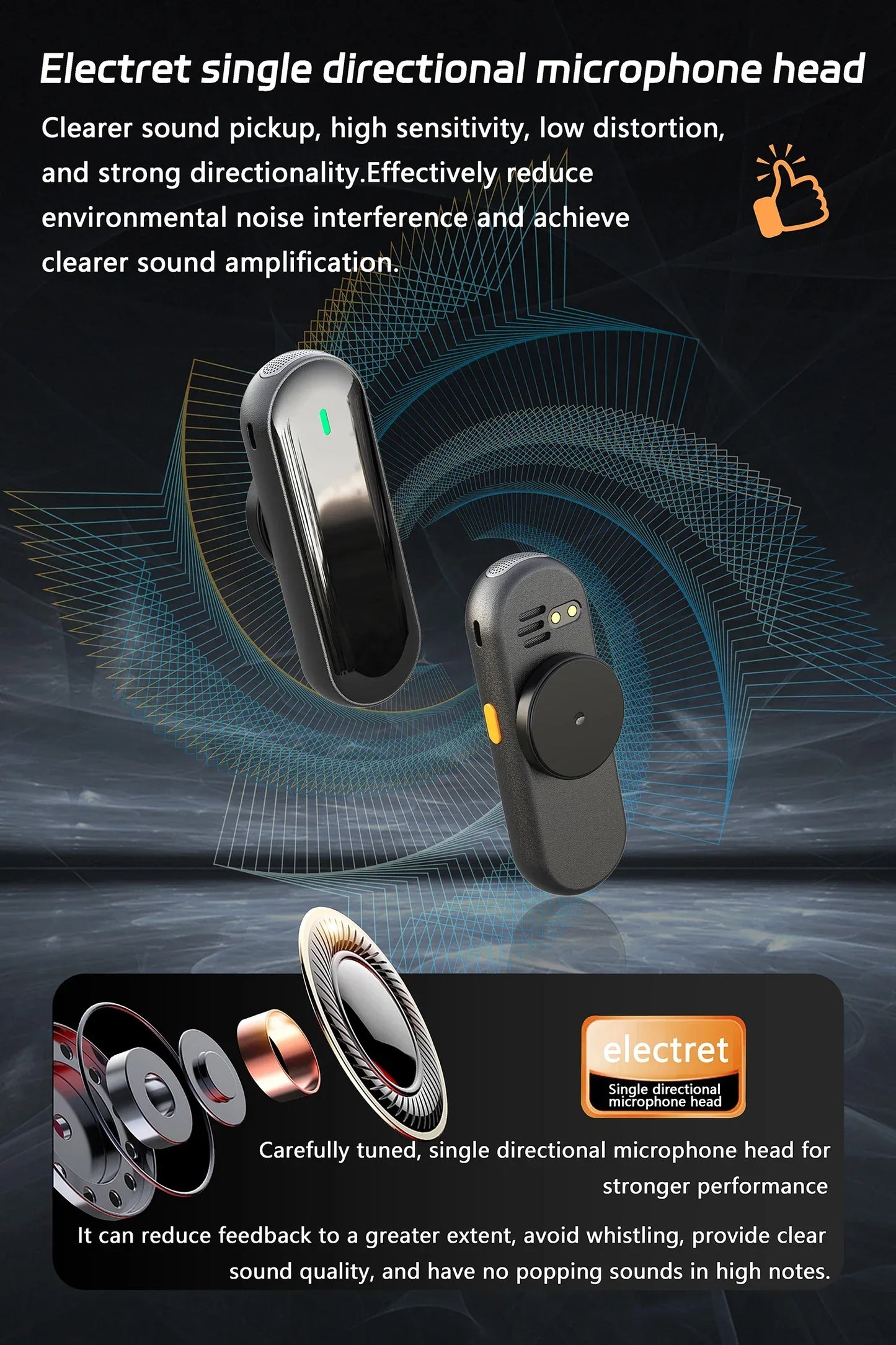 Mini Wireless Megaphone Speaker With Lavalier microphone Portable Voice Amplifier for Teachers, Elderly, Tour Guides, Coaches,