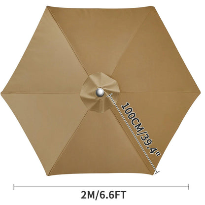 Waterproof Replacement Umbrella Cloth 2/3M Patio Parasol Cover UV-Anti Canopy Cover Replacement Parasol Cover for Balcony Garden