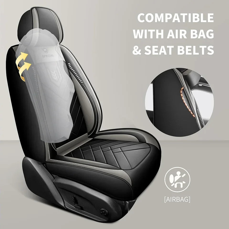 1pcs All inclusive seat cover full leather car seat cushion Driver's seat cover or passenger seat cover all season universal pad by PDG ibma