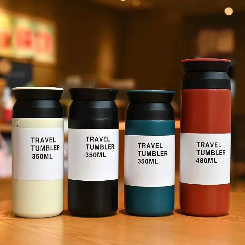 500ml Stainless Steel Thermos Cups Coffee Mug Insulated Water Bottle Thermal Tumbler Vacuum Flask Portable Hot and Cold Cup
