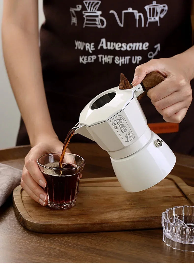 Bincoo Dual Valve Moka Pot Espresso Maker Electric for Home Camping Coffee Extraction Tool Italian Barista Tool Espresso Machine