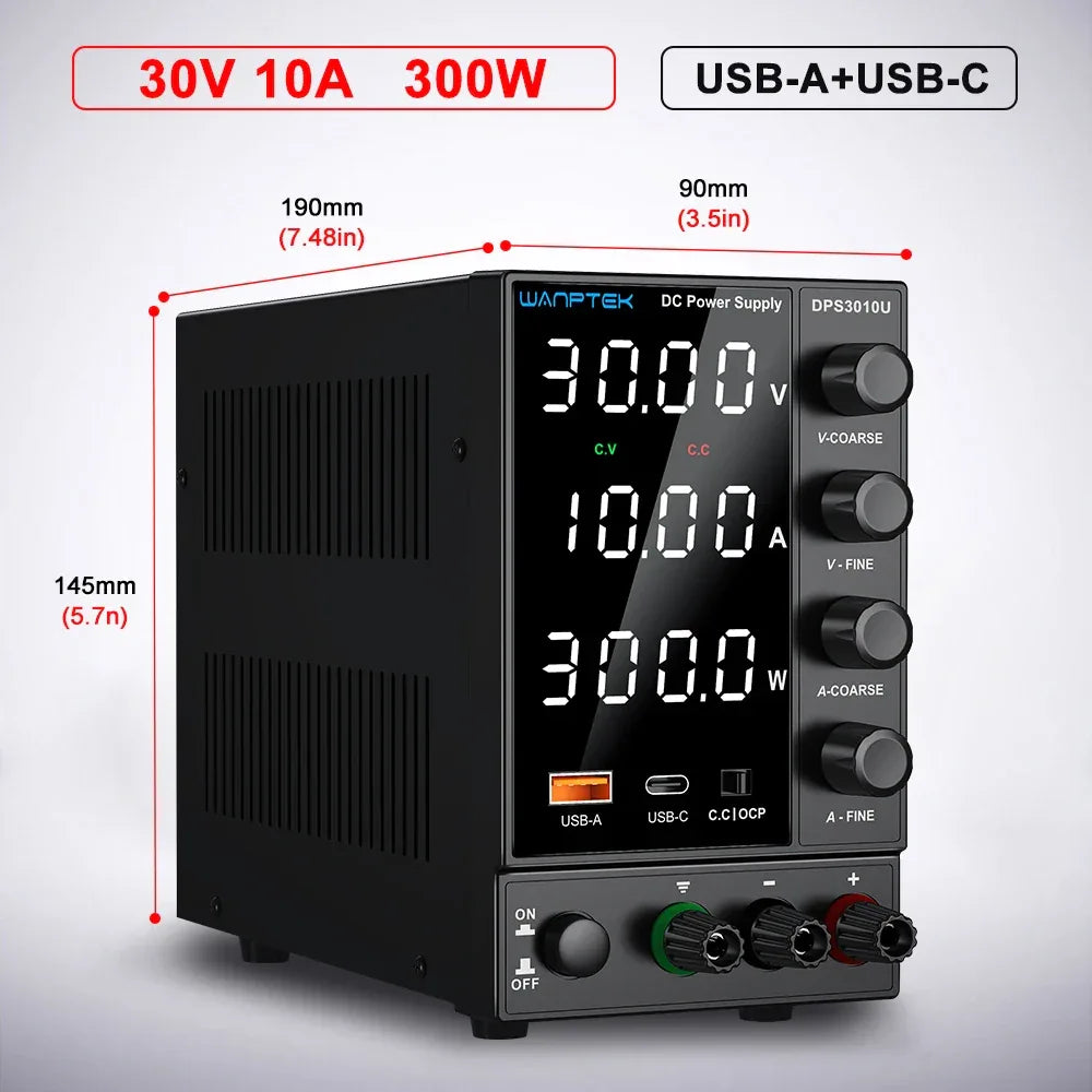 Wanptek DC Laboratory Power Supply 30V 10A 60V 5A 120V 3A Adjustable Voltage Current Applicable voltage 110V 220V Power Supply
