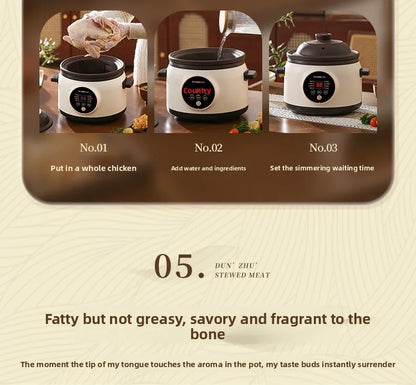 Electric slow cooker for baby food, ceramic household fully automatic stew pot, soup pot, electric slow cooker, porridge cooker
