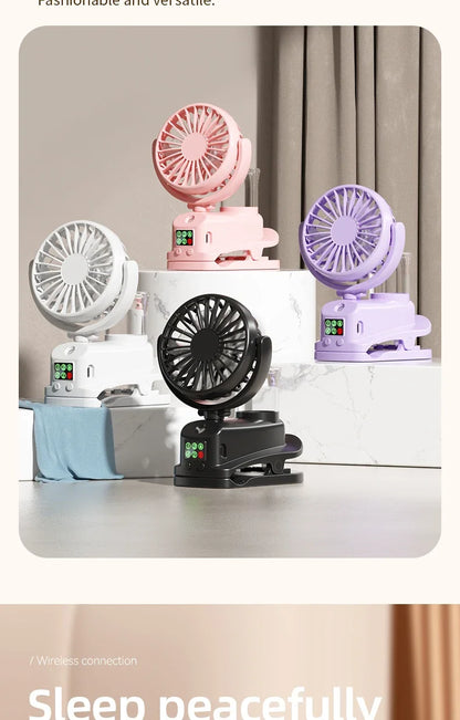 Refrigerating Clip Spray Fan USB Rechargeable Office Dormitory Outdoor Multi-Functional Desktop Clip Fan Moisturizing