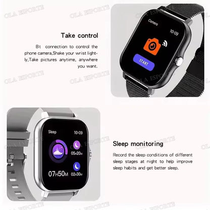 New Smart Watch Android IOS Phone 1.44 Inch Color Screen Bluetooth Call Blood Oxygen/Pressure Monitoring Smart Watch Women Men
