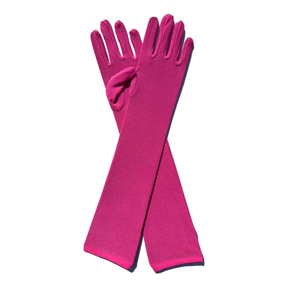 Ladies Mittens Milk Silk Stretch Ladies Gloves Festival Party Group Show Bar Dance Dress Up Gloves 45Cm Long Gloves C013