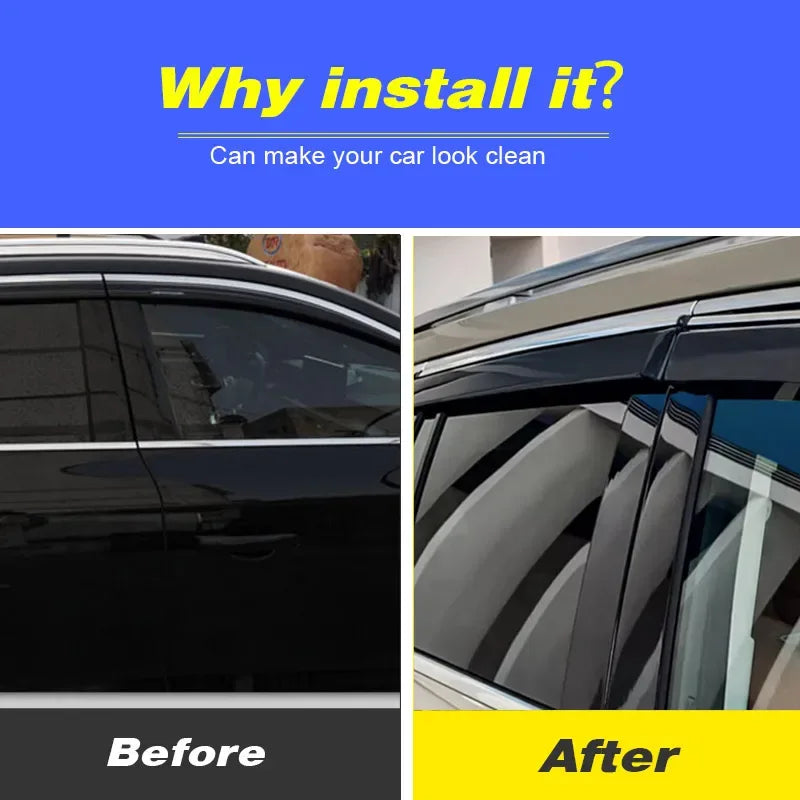 Vtear Car Window Visor Cover Decoration Water Shield Deflector Sun Shade Guard Exterior Accessories Parts For Tank 500 T500 2024