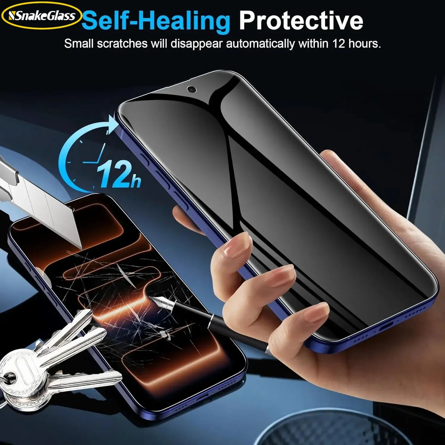 Privacy Soft Hydrogel Films for IPhone 17 Pro Max 17E Air 16 15Pro 14 13 12 11 XS 8 Anti-Spy Screen Protectors Anti-Fingerprint