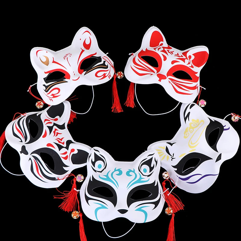 1Pc Anime Fox Masks PVC Half Face Cat Mask Masquerade Festival Party Cosplay Props