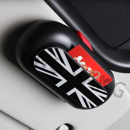 Car Glasses Card Ticket Holder Sunglasses Box Case Multifunctional Sun Visor Clip Creative Storage Fastener Interior Accessories