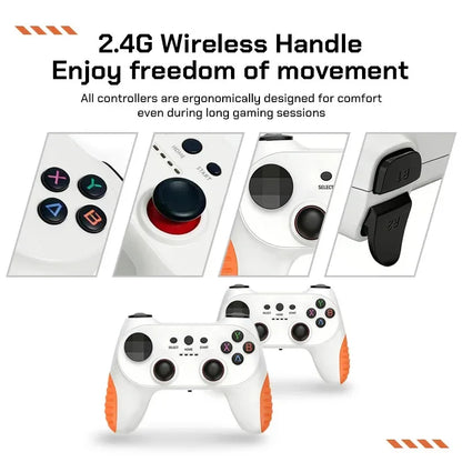 2026 New X10 PRO GameStick 128G 4K Video Game Console 3D Games Built-In 50K Games 40+ Emulators Retro Games Dual 2.4G Controller