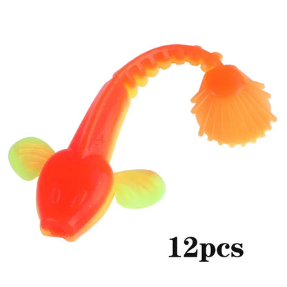Sougayilang Soft Lure 4.5g 3.5in 90mm 12PCS/Lot Fishing Swimbait Lure Set Tail Worm Saltwater/Freshwater Fishing Baits