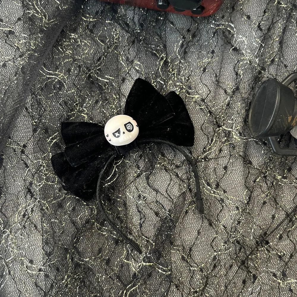 Halloween Themed For Labubu Headwear Halloween Ghost Skull Funny Headwear Mini Doll DIY Head Inserted Hair Hoop Accessory