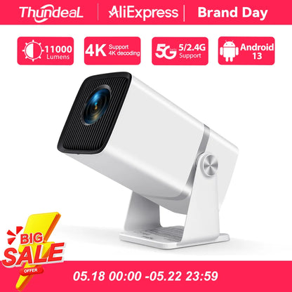 ThundeaL 4K Full HD Projector FHD TD80W Android WiFi 3D Home Theater TD80 Portable Beam Mini Projector Meeting 3D Video PK HY320